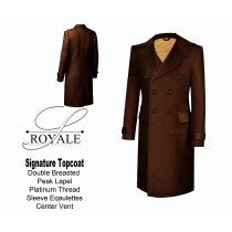 Brown 24k Gold Lined Topcoat